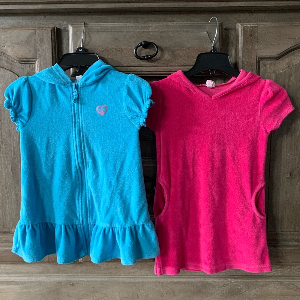 Girls French terry swim suit cover up